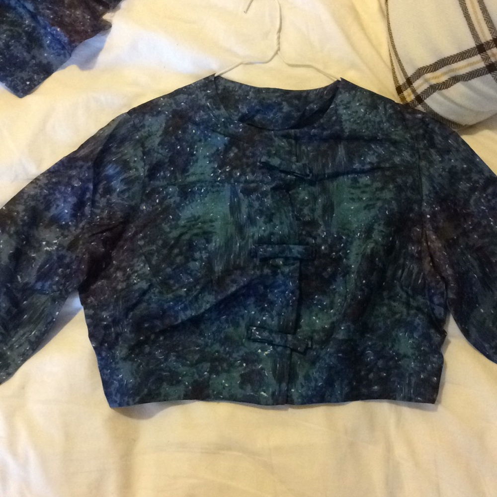 Gorgeous vintage dress with matching crop jacket